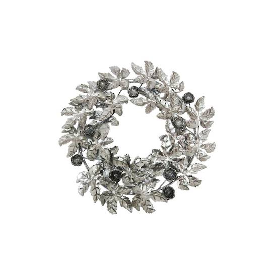 Christmas Vienna Round Wreath Silver